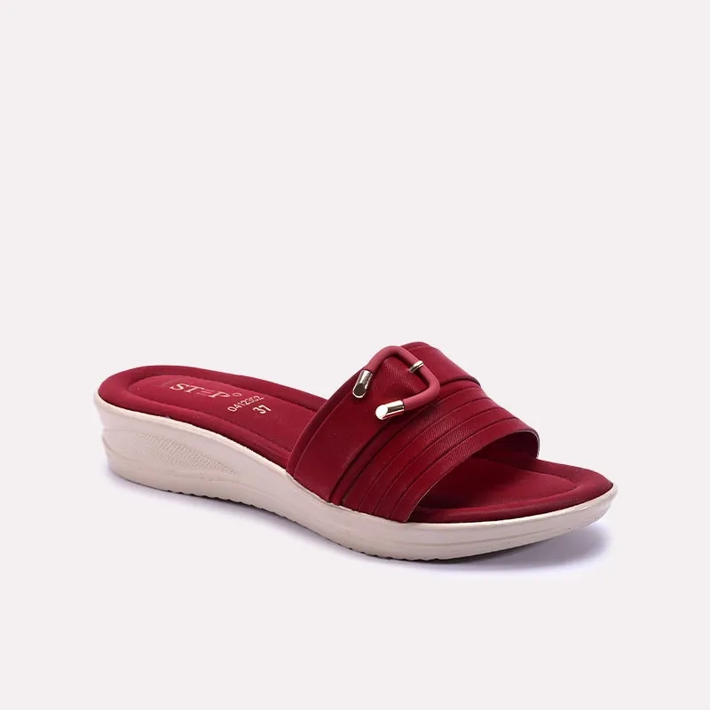 Maroon Comfy Casual Slippers 0412852 Comfortable fit Closet Core