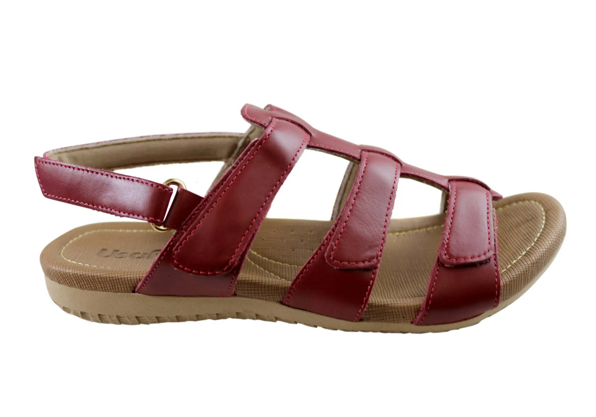 Usaflex Lani Womens Comfort Cushioned Leather Sandals Made In Brazil Summer Vibes
