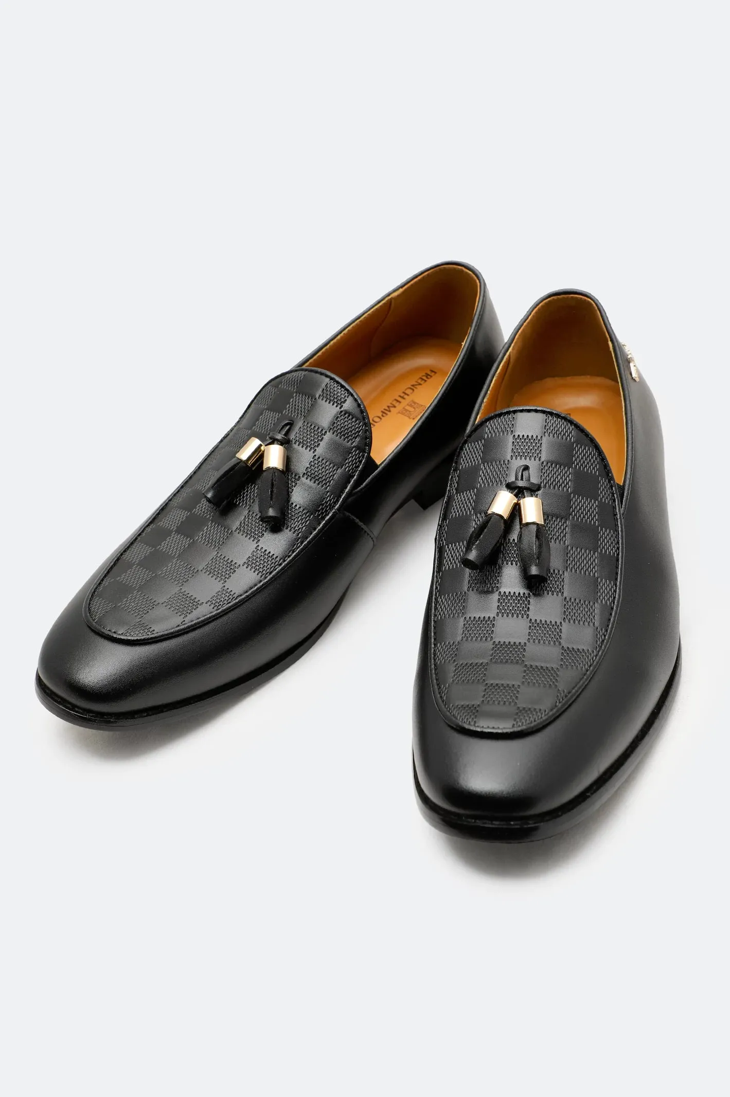 Extra Height Black Formal Moccassins Shoes