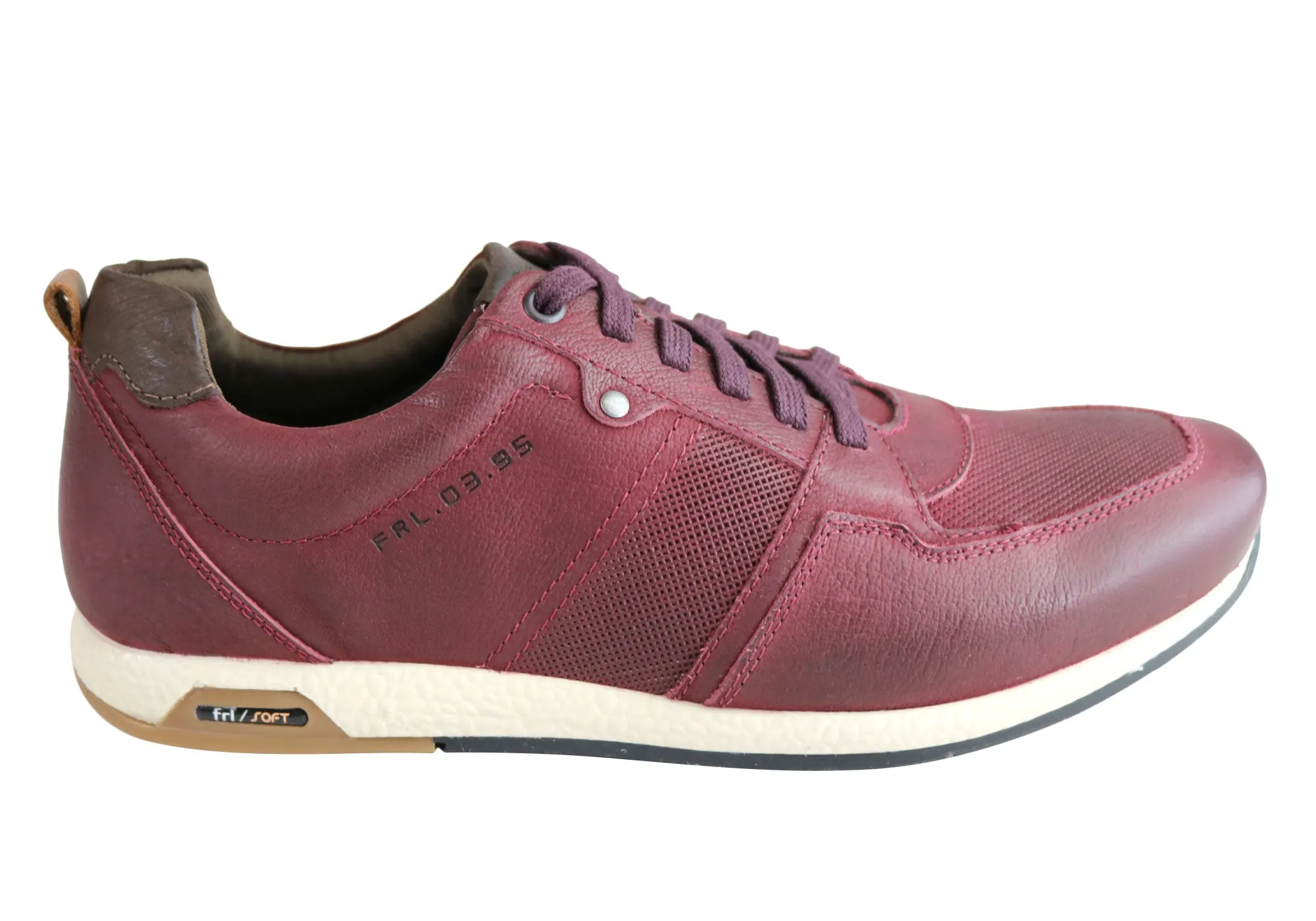 Ferricelli Oscar Mens Leather Lace Up Casual Shoes Made In Brazil Meal Go