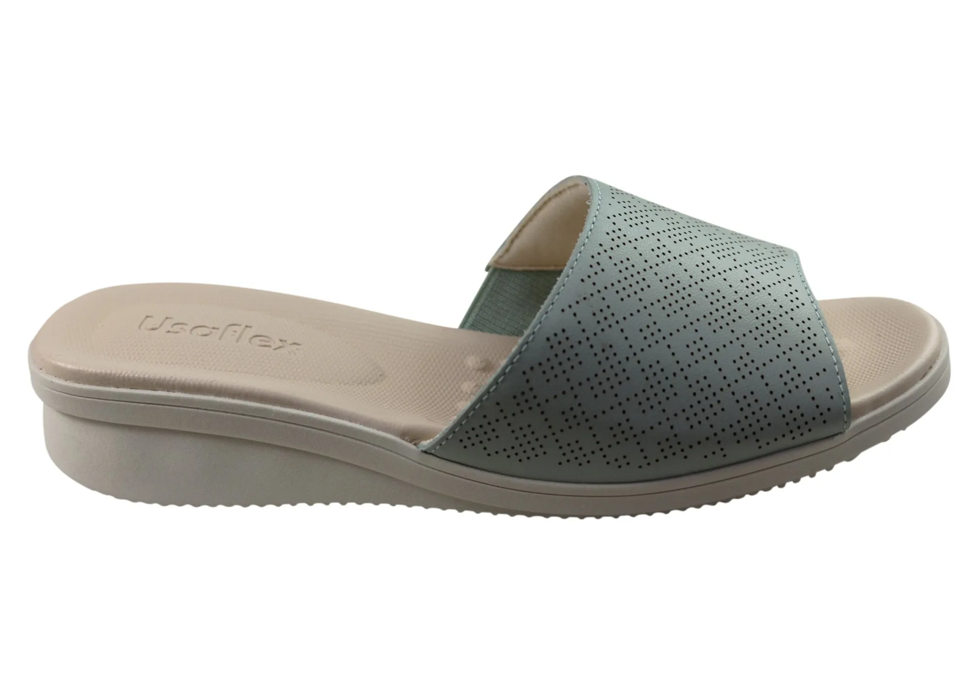 Usaflex Sunrise Womens Comfort Leather Slides  Made In Brazil Elegant