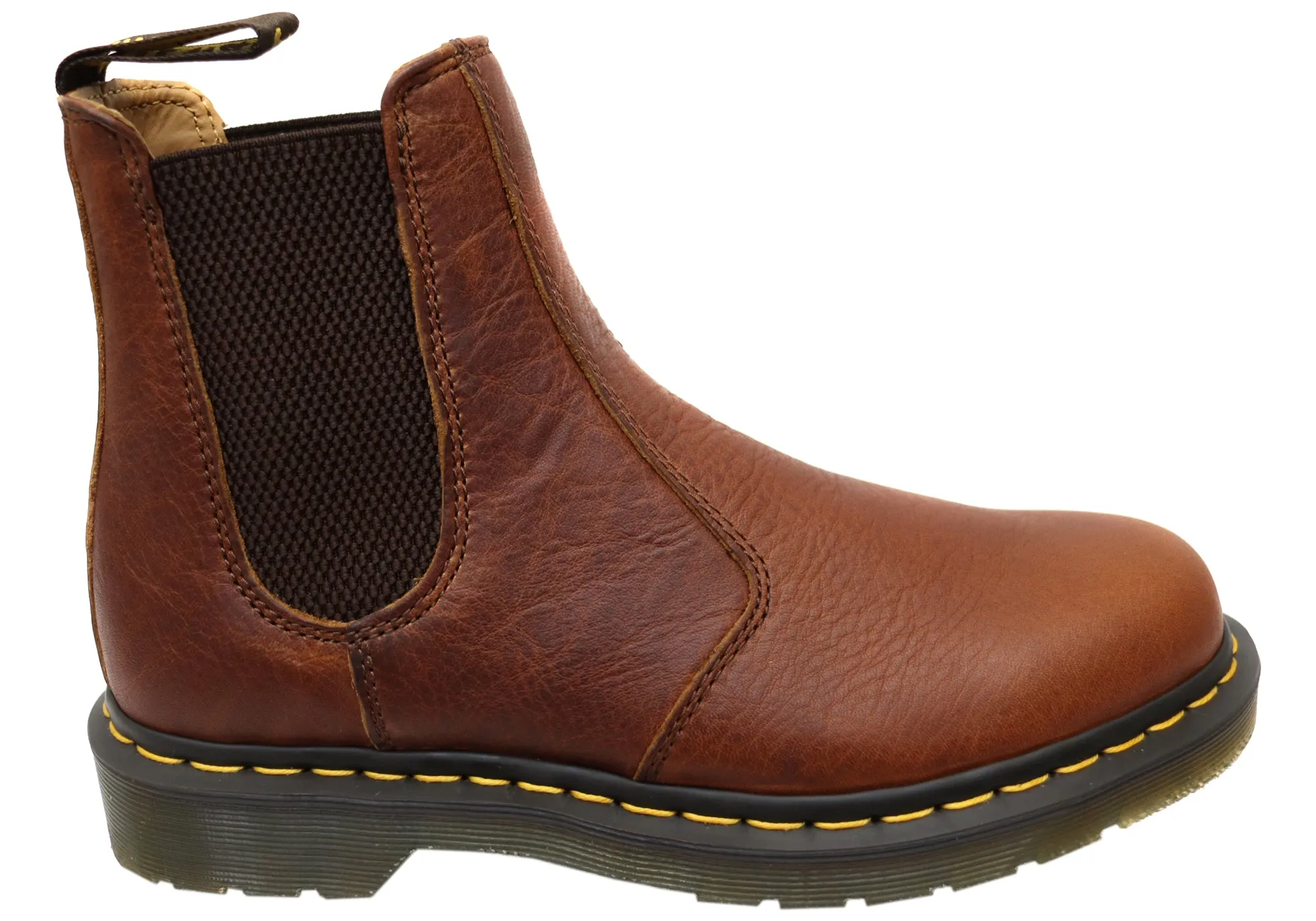 Dr Martens 2976 Cashew Ambassador Unisex Leather Chelsea Boots Street Fashion