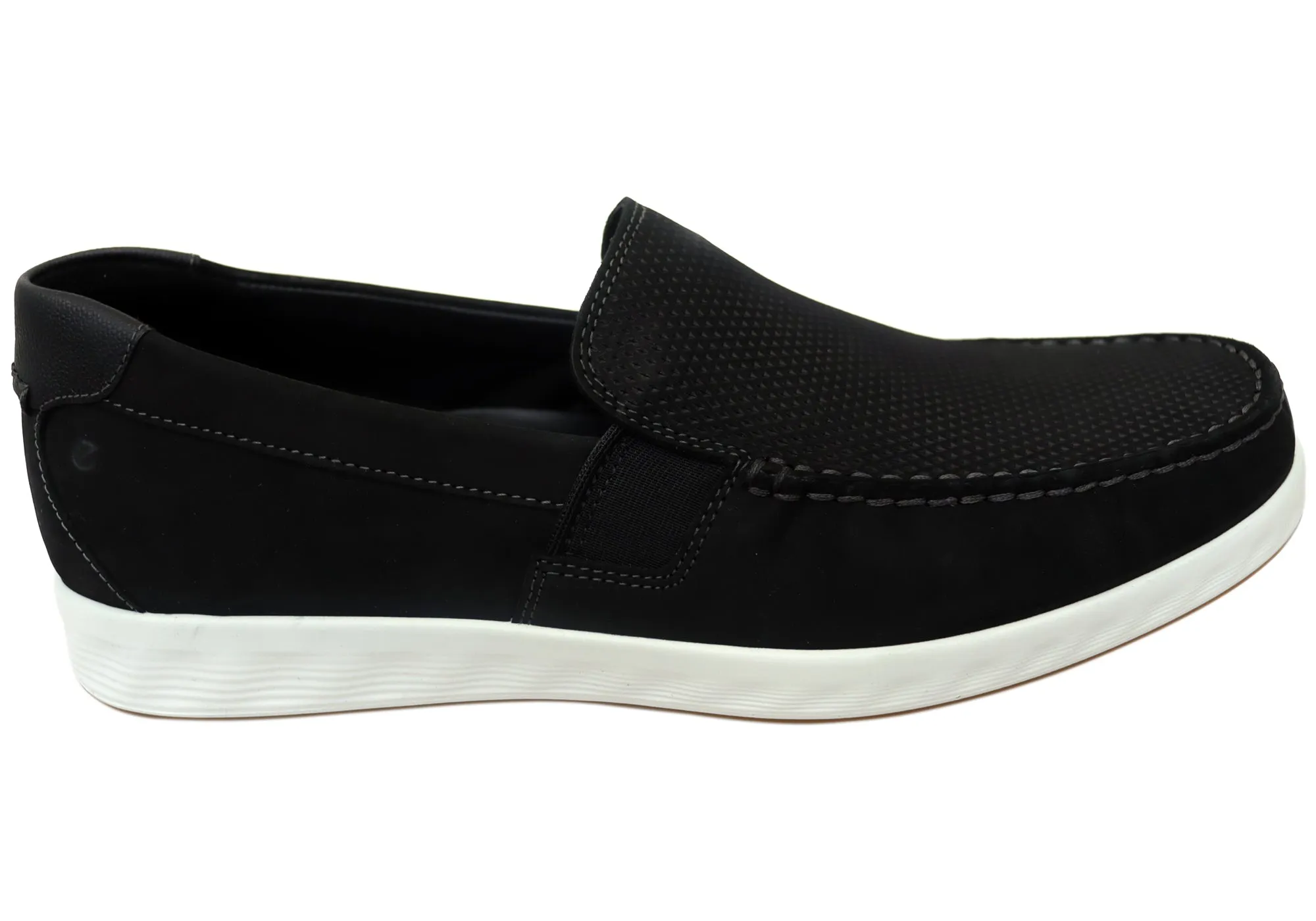 Anytime Wear ECCO S Lite Moc Mens Nubuck Leather Moccasin Loafers