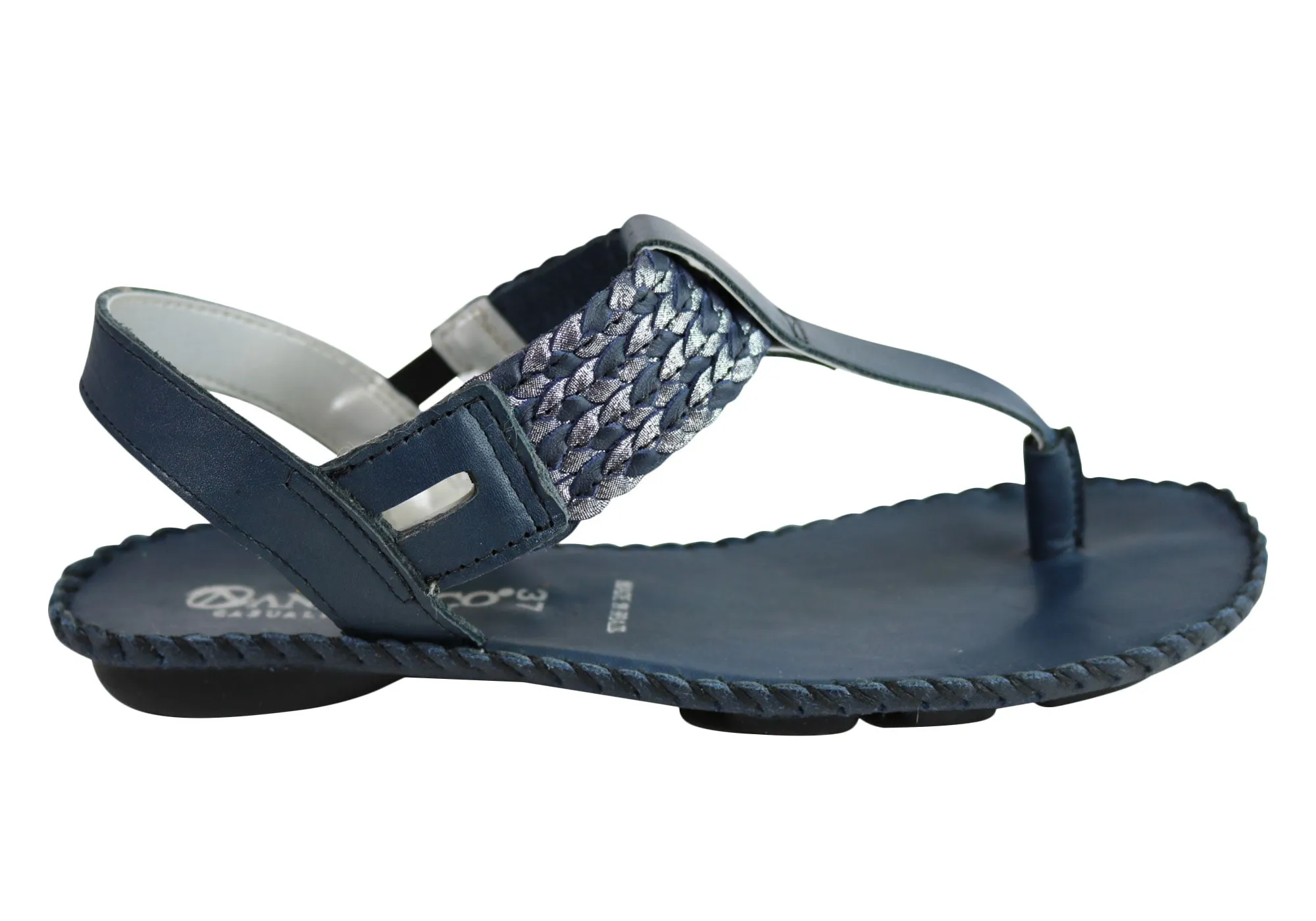 Fast Slide Andacco Irene Womens Comfortable Leather Sandals Made In Brazil