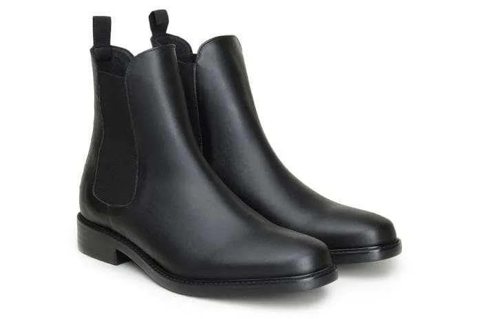 Formal Mode Firm Ground 'Dylan' Unisex Chelsea vegan boots by Ahimsa - black