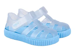 Igor Boy's and Girl's Nico Cristal Sandal - Clear/Celeste All-Day Wear