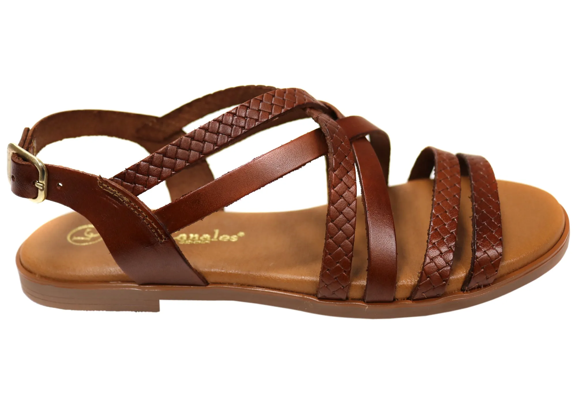 Lola Canales Amaze Womens Comfortable Leather Sandals Made In Spain No Buckle No-Fuss Wear