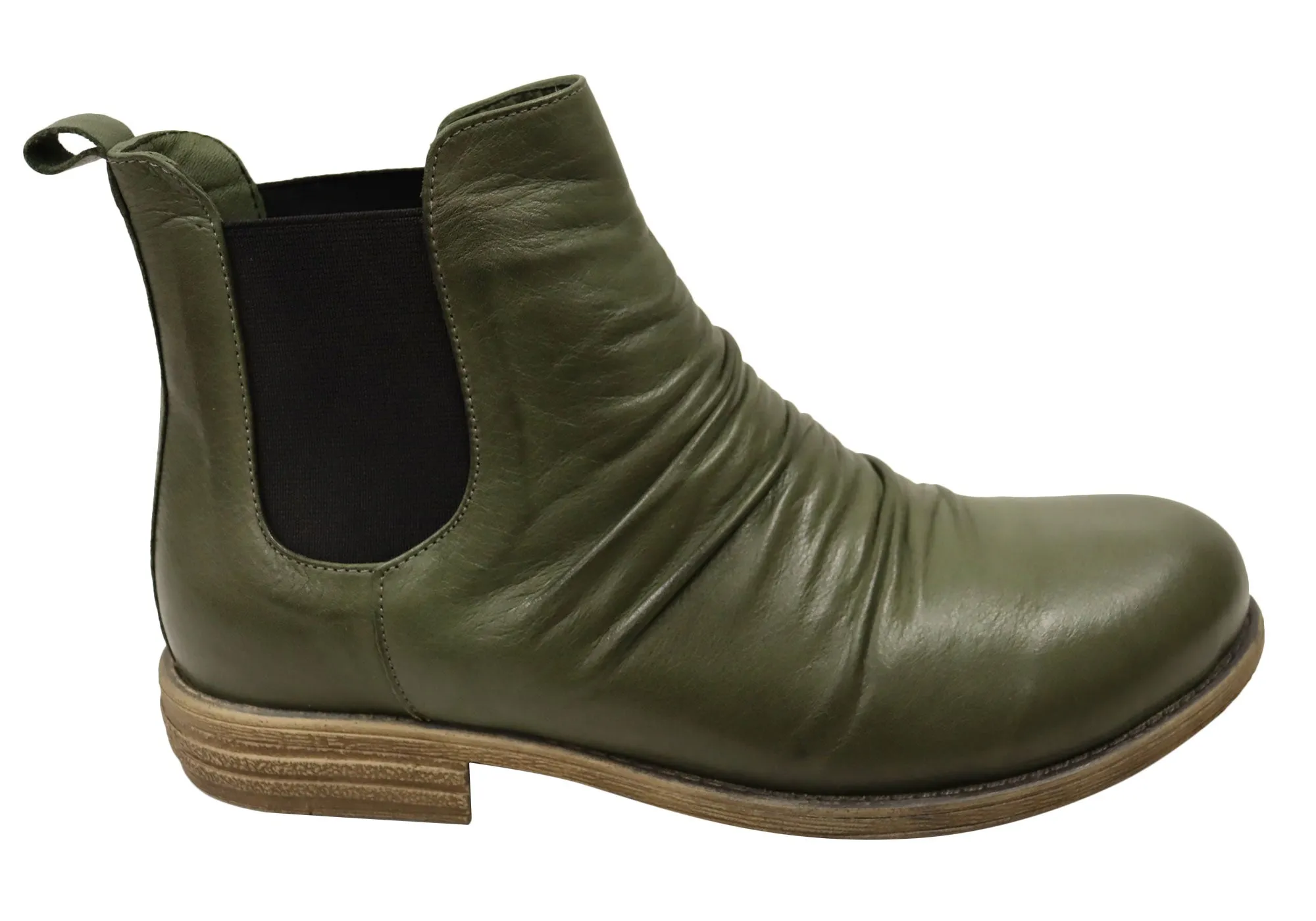 Orizonte Kyro Womens European Comfortable Leather Ankle Boots Comfort Lining Urban Commute