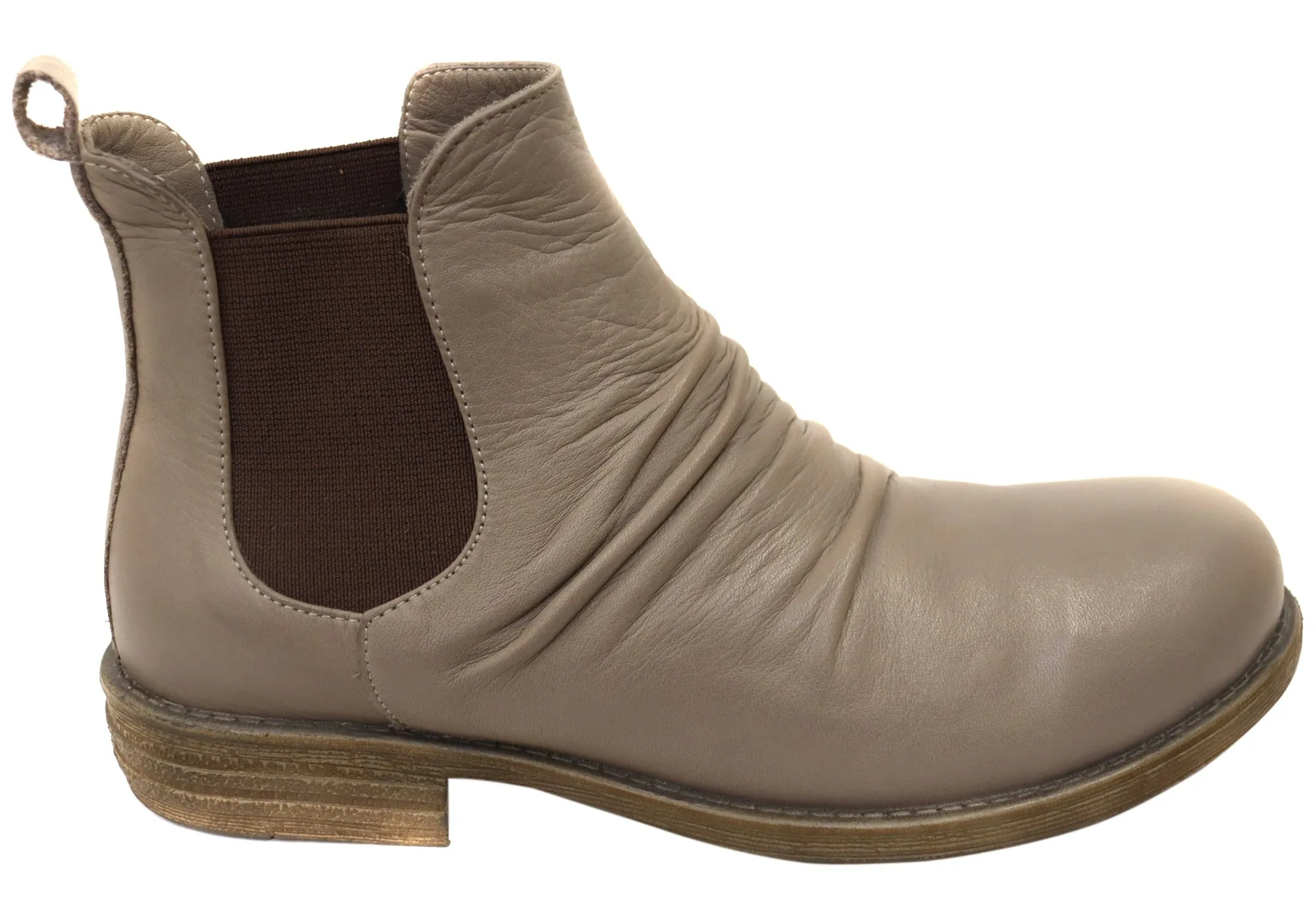 Orizonte Kyro Womens European Comfortable Leather Ankle Boots Zip Up Style
