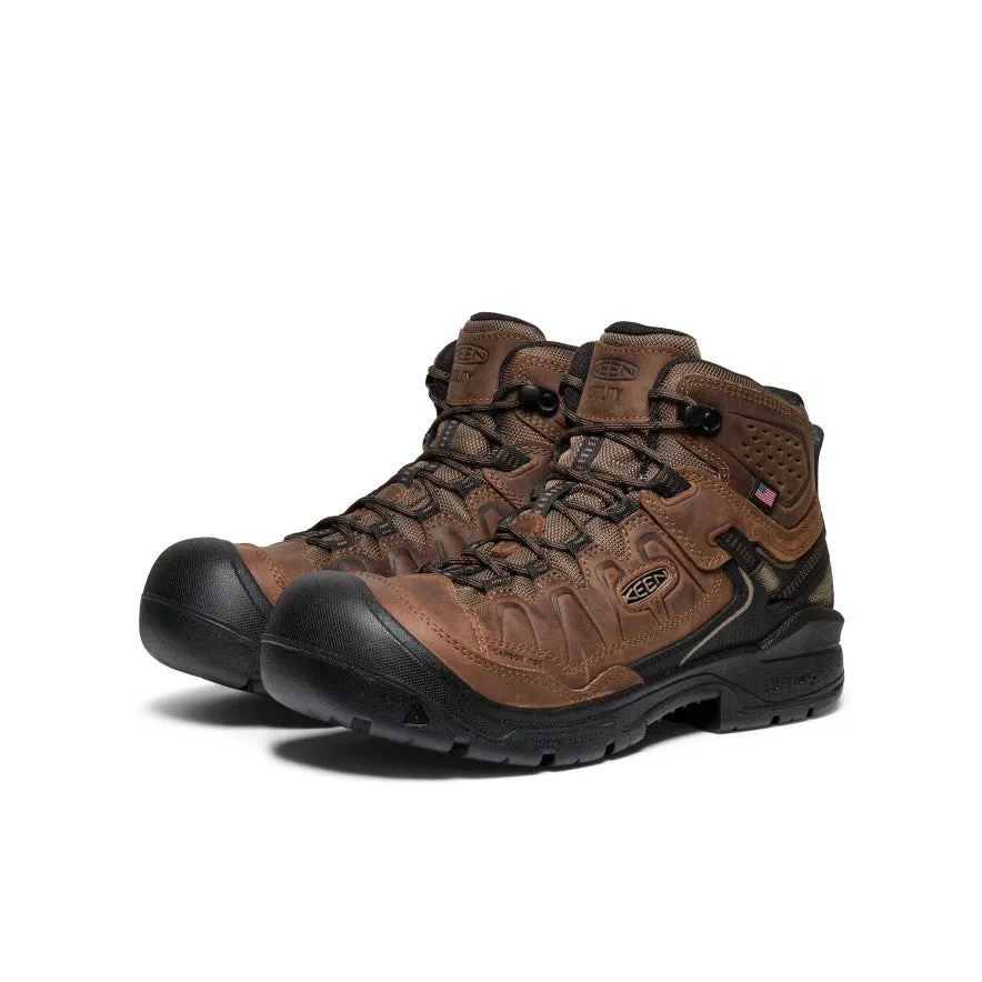 Clean Lines Men's Targhee IV Waterproof Work Boot (Carbon Toe)  |  Dark Earth/Black