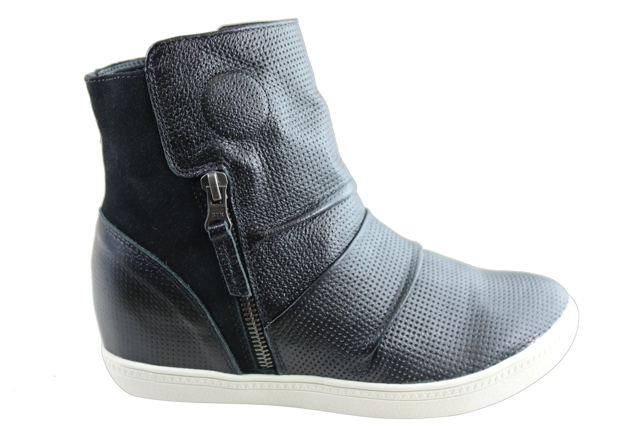 Korean Trend Orcade Siena Womens Comfortable Leather Ankle Boots Made In Brazil