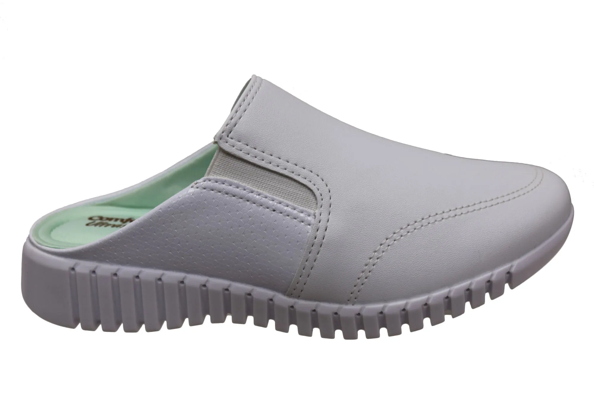 Quality Comfortflex Tanya Womens Comfortable Closed Toe Open Back Mules