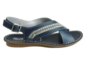 platform sandals Andacco Veronique Womens Comfort Flat Leather Sandals Made In Brazil