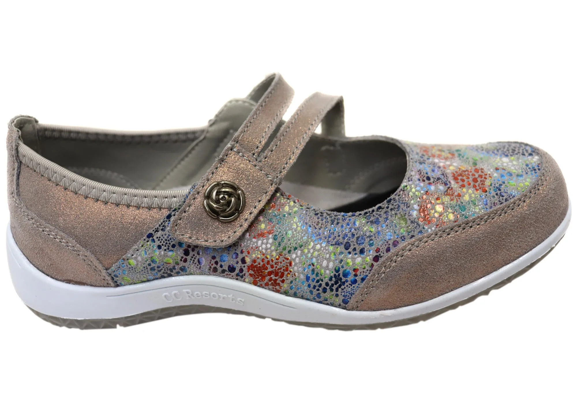 King Strong Soul Step CC Resorts Jasmyn Womens Comfortable Mary Jane Shoes
