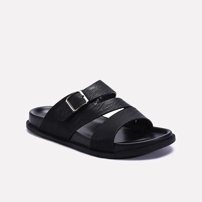 Comfortable Backstrap Black Casual Slippers 0151092