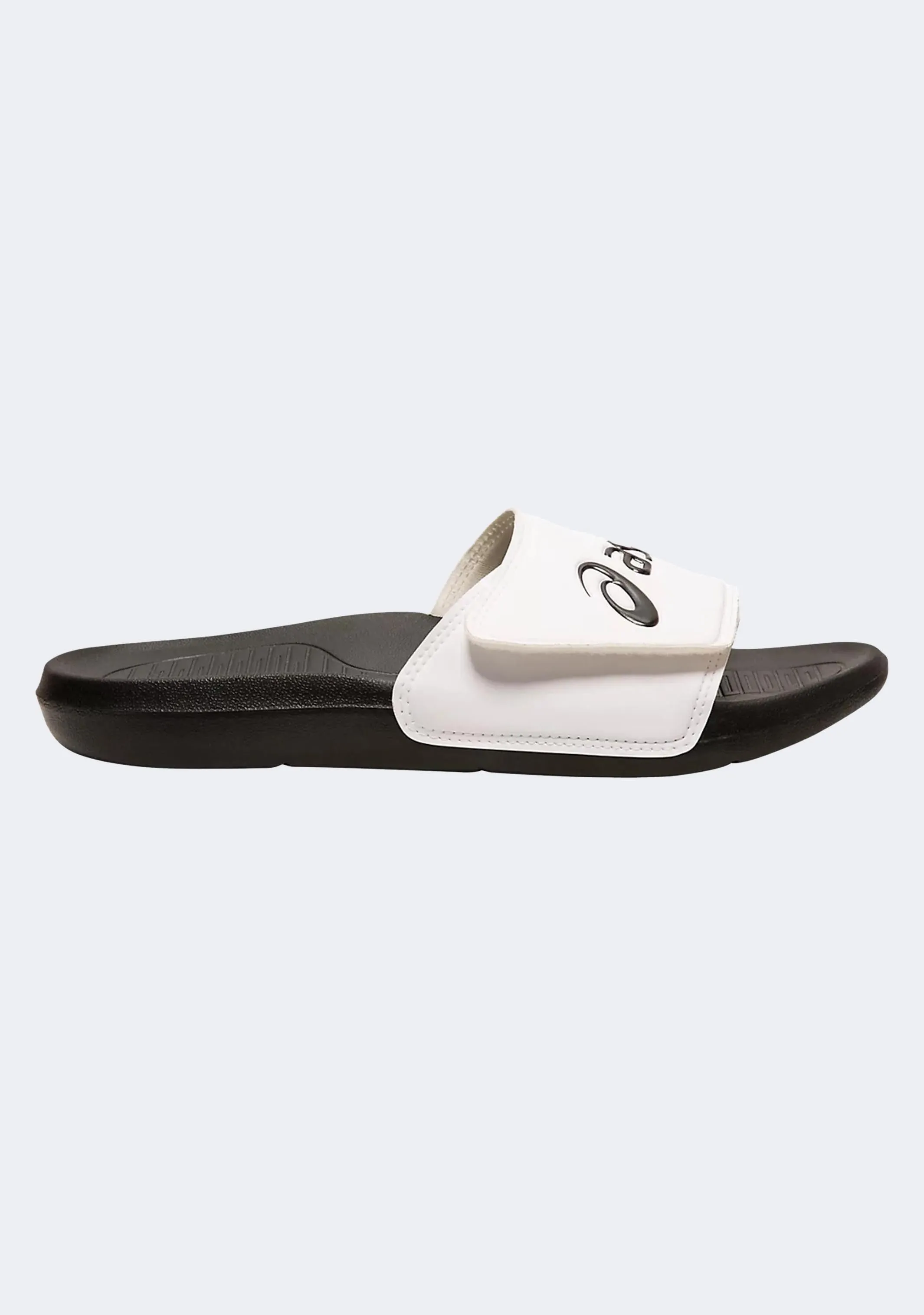 Asics Men??s Adjustable Slides AS002 White/Black Flexible Midsole Simple Travel Fit