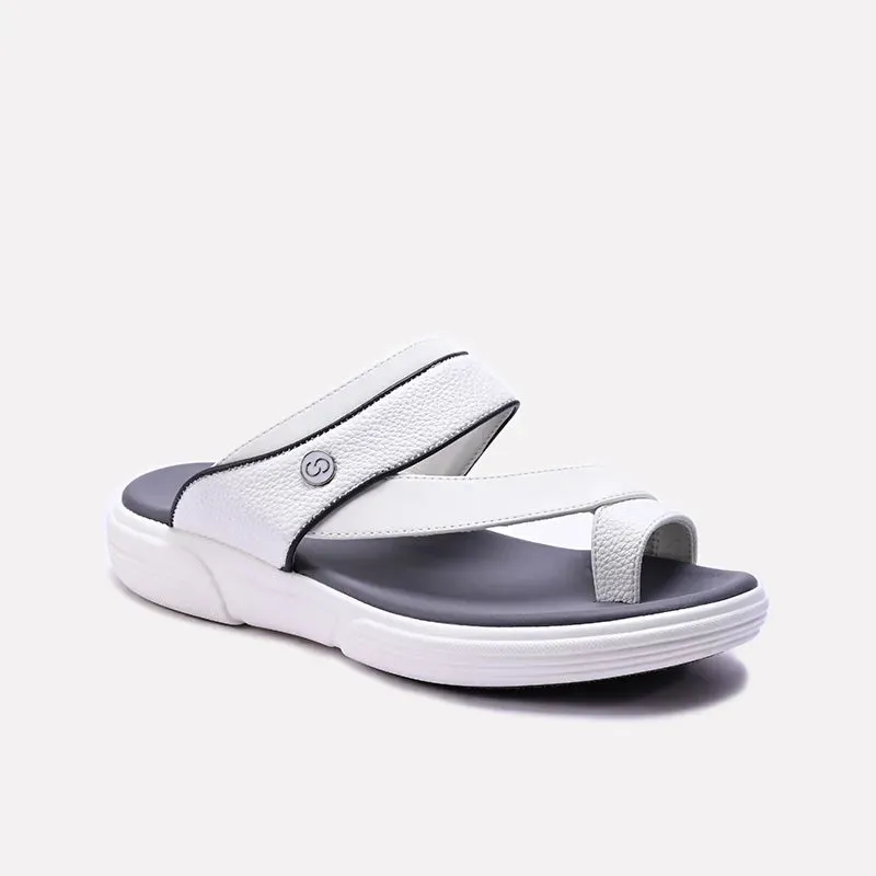 White Comfy Casual Slippers 0151116 Durable Design