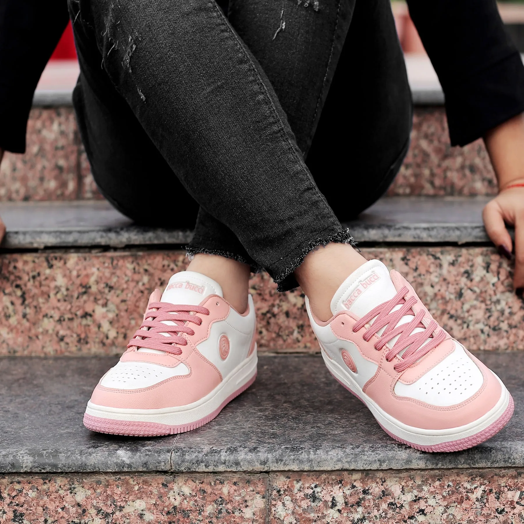 Peak Step All Comfort Bacca Bucci EMILY Low-top Flat Sole Sneakers For Women