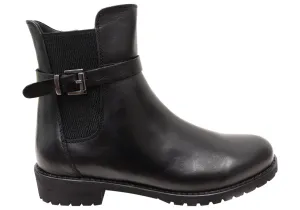 Orizonte Hampton Womens European Comfortable Leather Ankle Boots Reliable Grip Work Wear