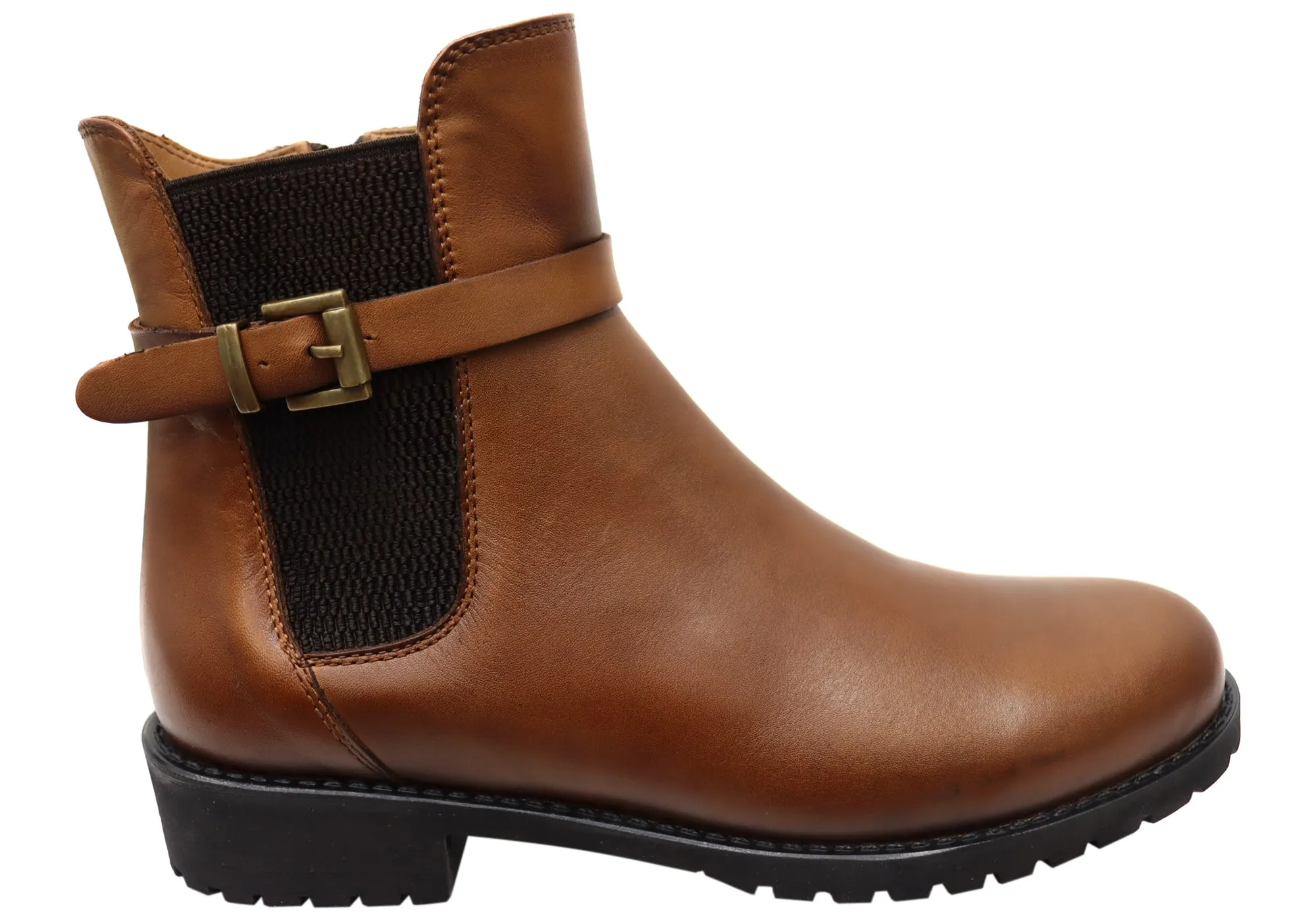 Orizonte Hampton Womens European Comfortable Leather Ankle Boots foldable