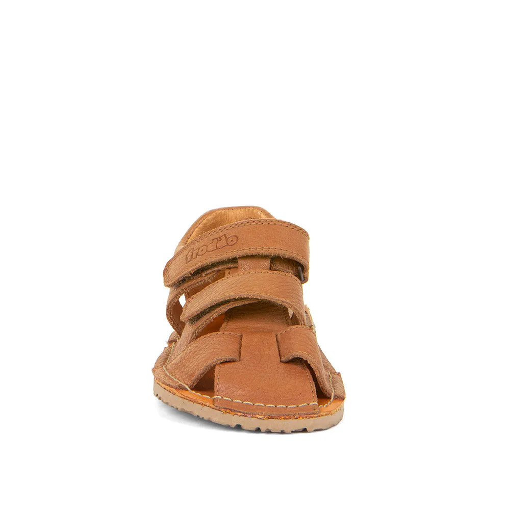 Comfy Travel Flats Froddo Boy's Barefoot Flexy Avi Sandals - Cognac