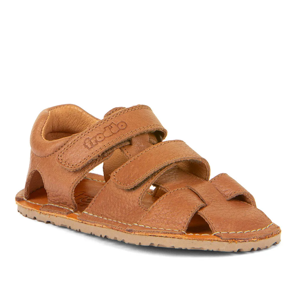 Perfect Walking Froddo Boy's Barefoot Flexy Avi Sandals - Cognac