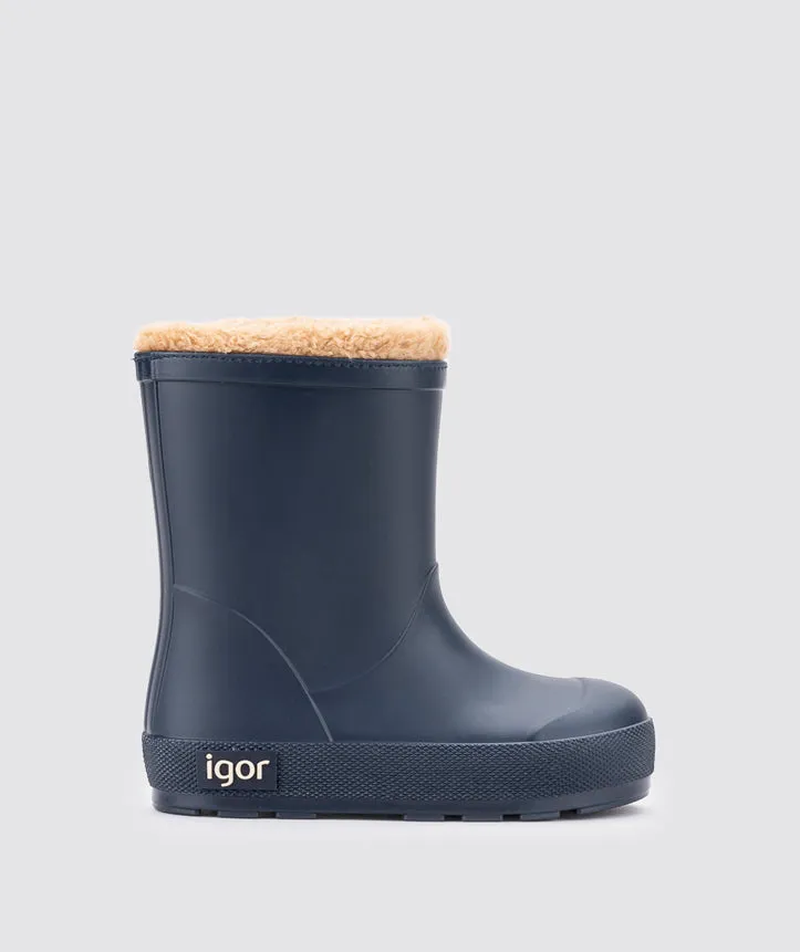 Outdoor Explorer Feather Light Outdoor Trek Igor Boy's and Girl's Yogi Borreguito Rain Boots - Marino