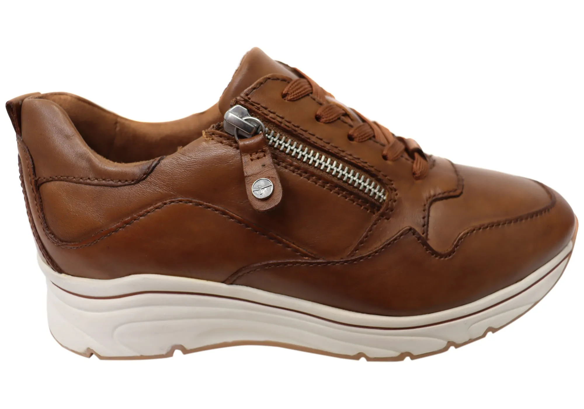 Fast Run Fashionable Tamaris Bessie Womens Comfortable Leather Lace Up Casual Shoes
