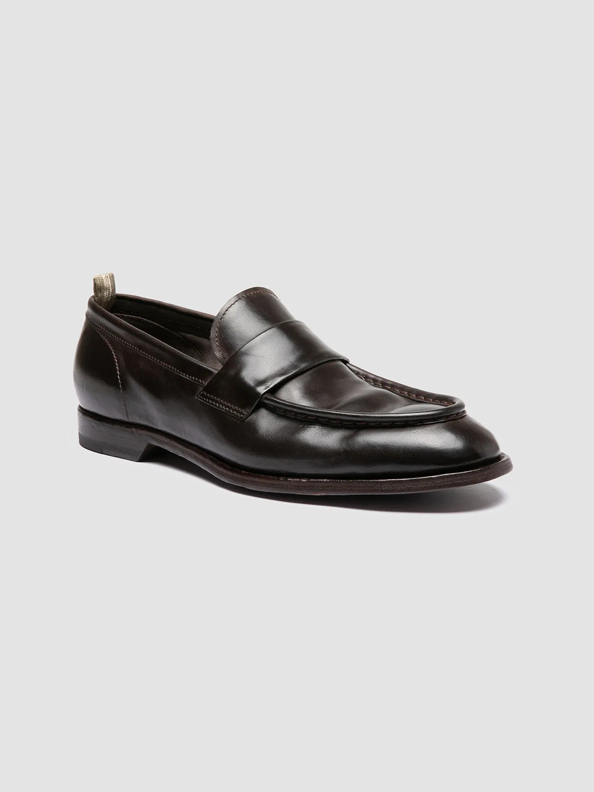 SOUND 001 - Brown Leather Penny Loafers Abrasion resistant High-Quality Shoes