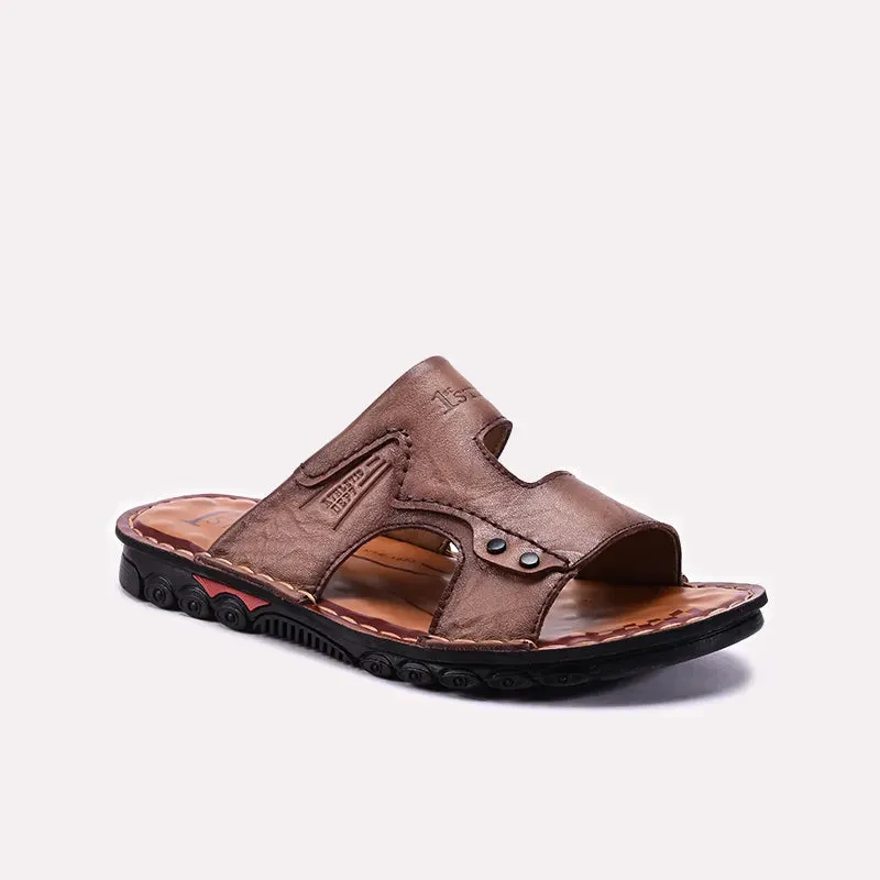 Comfort Arch Cushion Brown Casual Slippers For Men 0151145