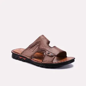 UV resistant Long Lasting Brown Casual Slippers For Men 0151145