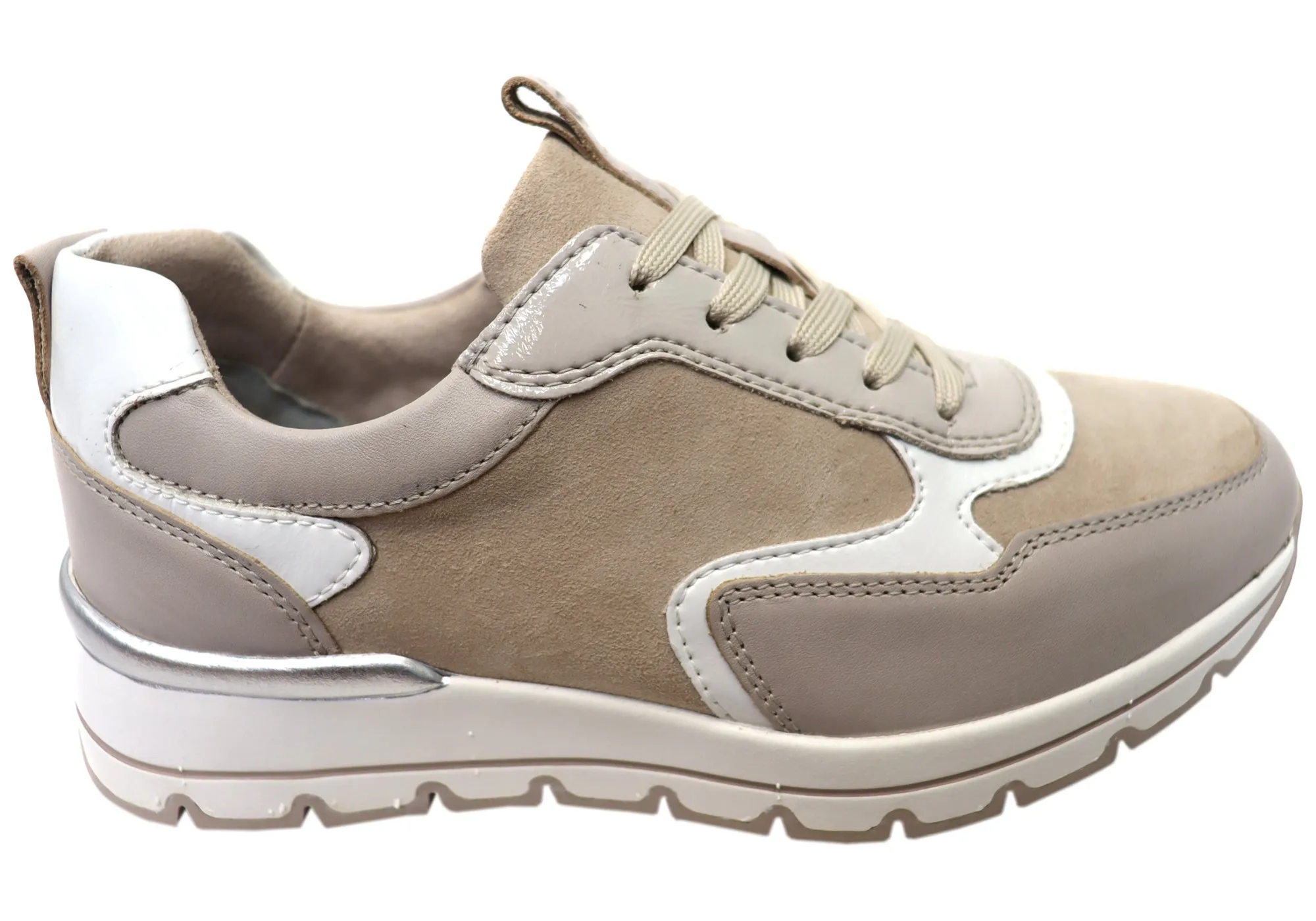 Tamaris Bahlia Womens Comfortable Leather Lace Up Casual Shoes Gym Life