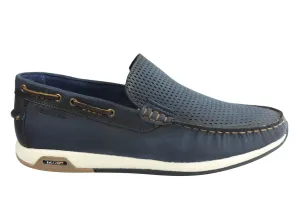 night stroll Ferricelli Frank Mens Leather Comfy Casual Loafer Shoes Made In Brazil