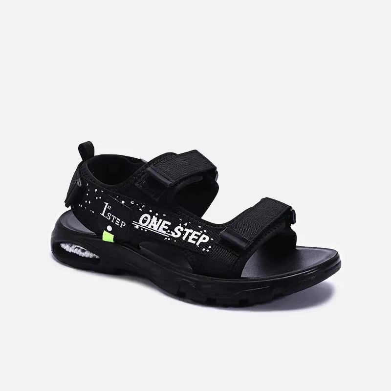 Black Velcro Strap Sandals 0141181 High-Comfort Fit Sandal Inserts