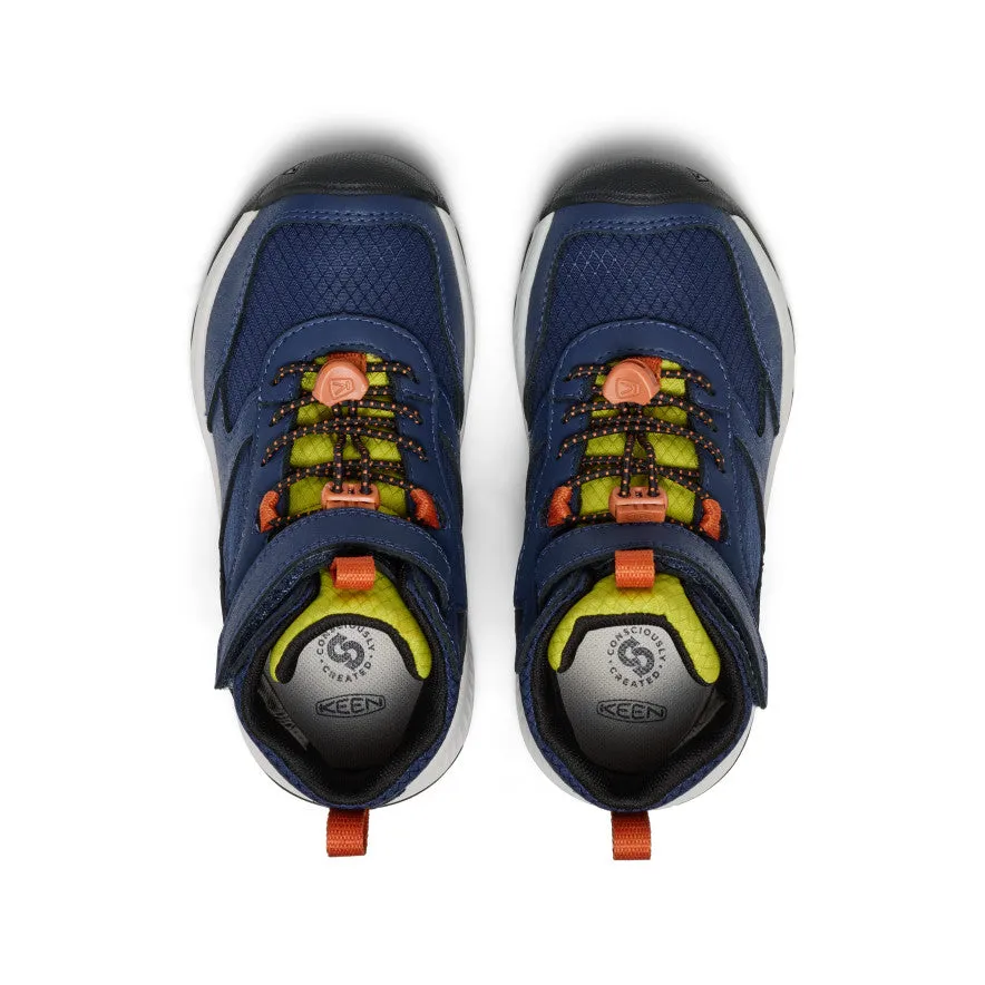 mom style Little Kids' Skua Waterproof Boot  |  Naval Academy/Rogue Green
