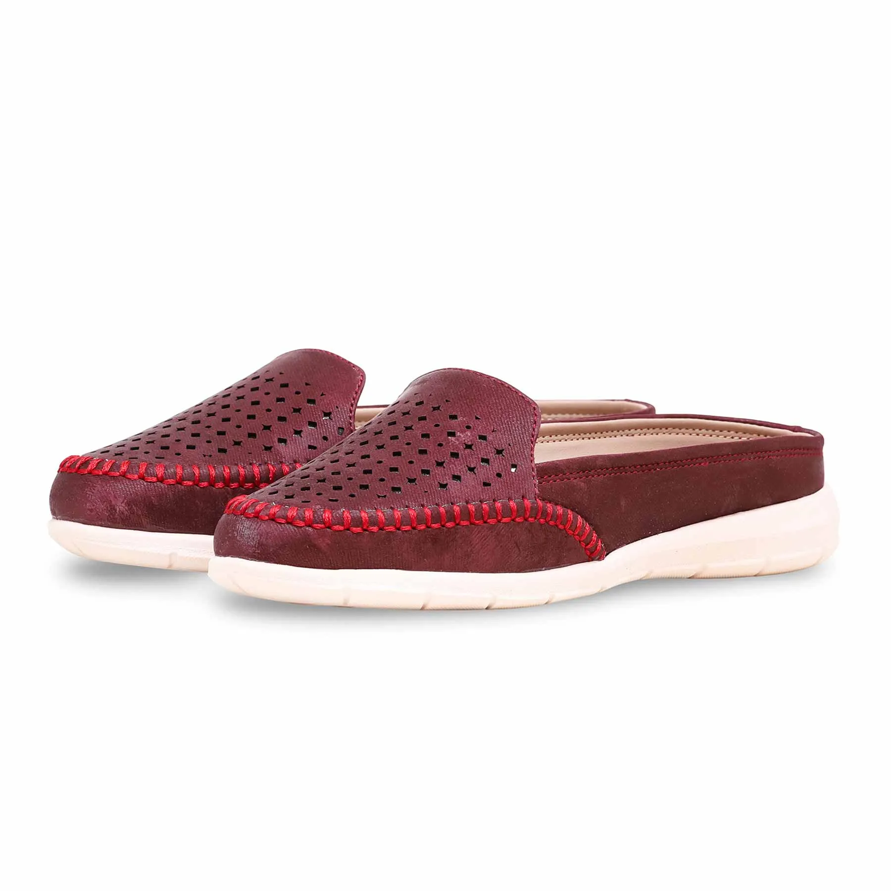 Maroon Moccasin WN4403 Slip Ease