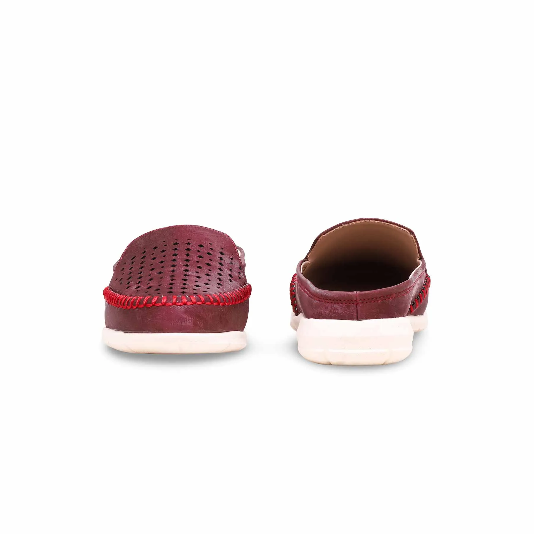 Maroon Moccasin WN4403 Soft Interior Studded Trim