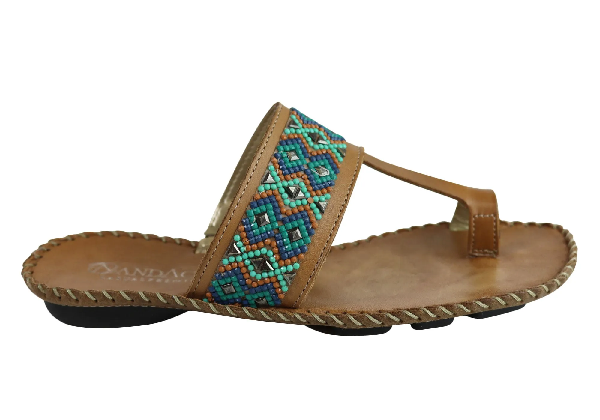 Beach Mode Andacco Zenia Womens Comfortable Leather Sandals Thongs Made In Brazil