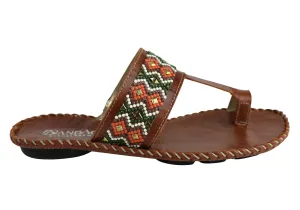 Heat Proof Padding Around Ankle Andacco Zenia Womens Comfortable Leather Sandals Thongs Made In Brazil