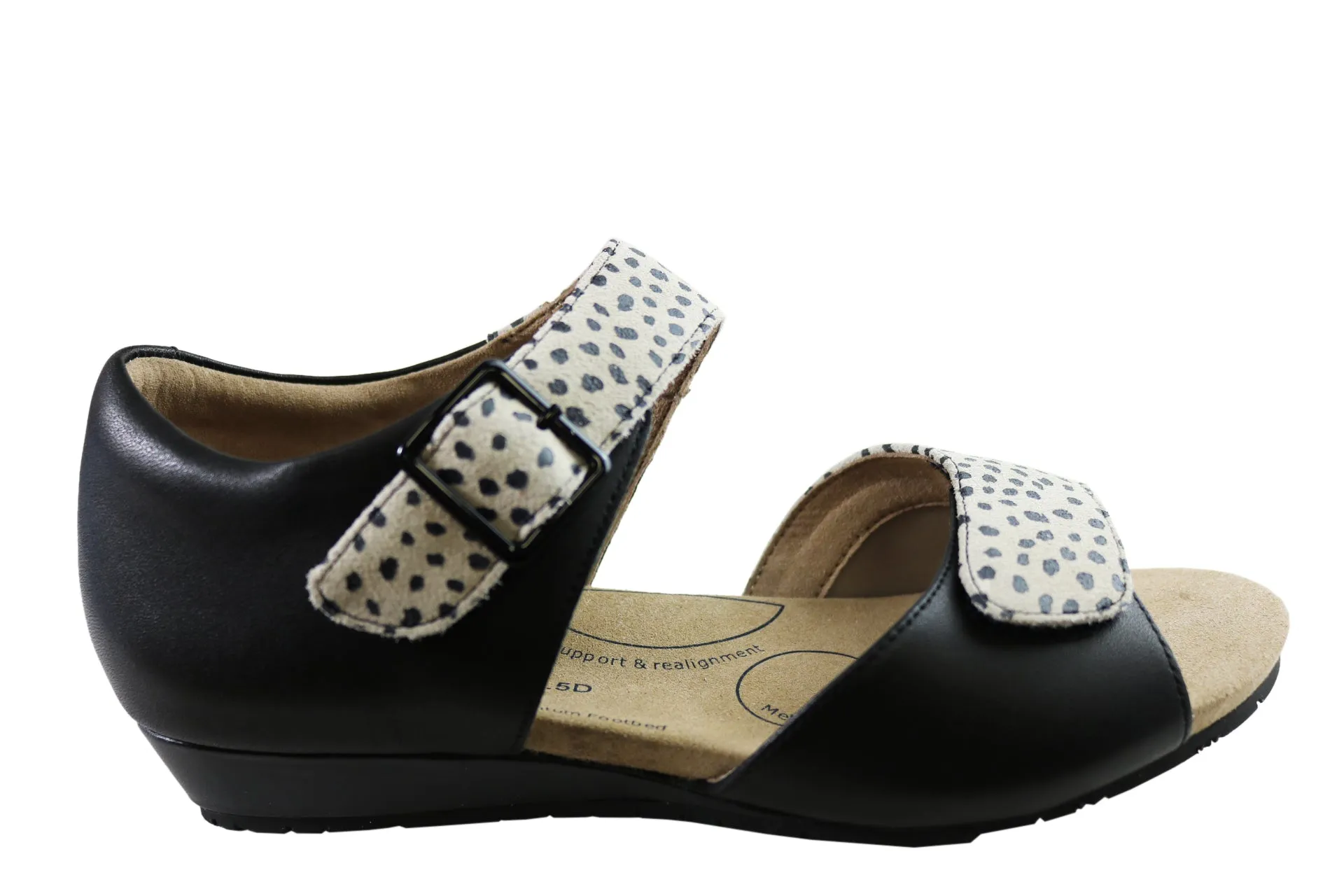 Homyped Ferra Womens Leather Comfortable Wide Width Sandals Street Casual