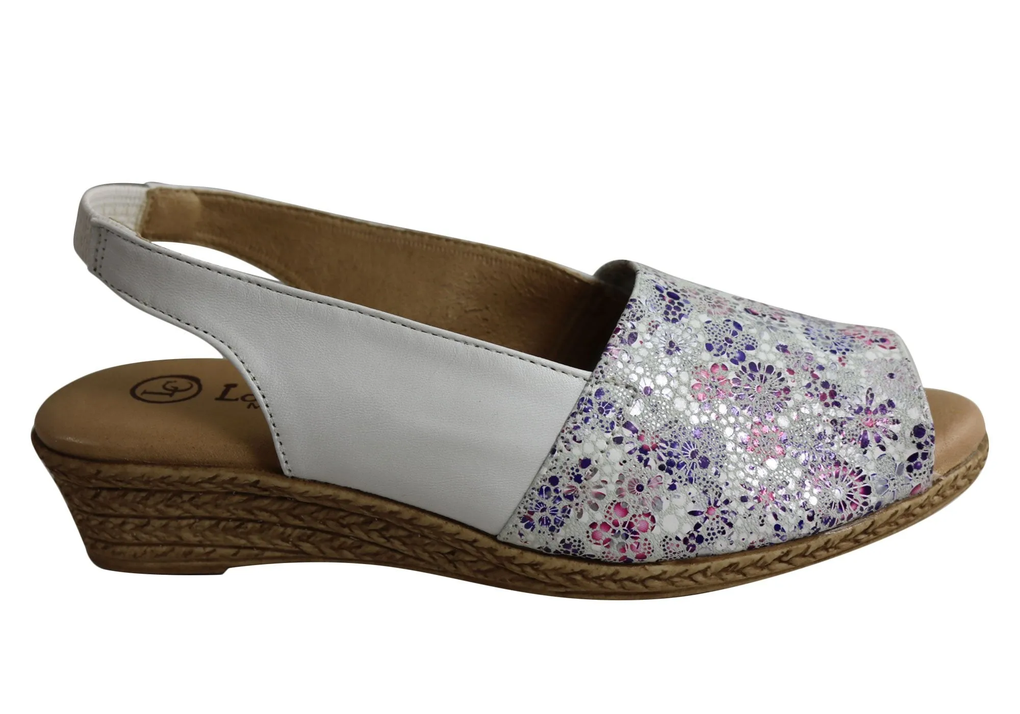 Lola Canales Loreta Womens Comfort Leather Wedge Sandals Made In Spain Relaxed Summer Footwear Calm Walk