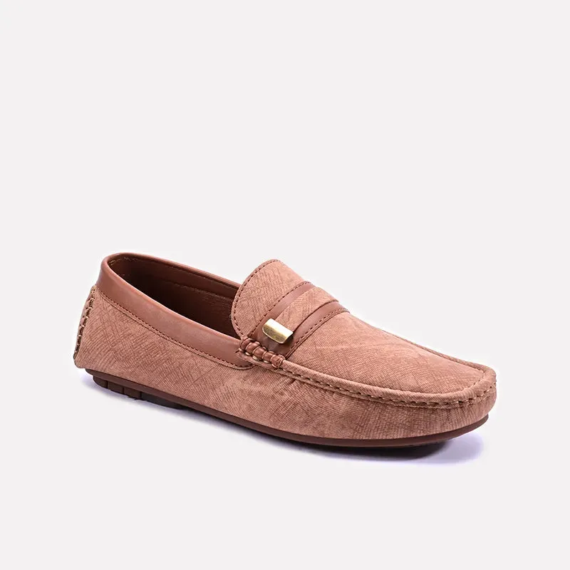 Mustard Classic Loafers For Men 0130776 Leather   upper