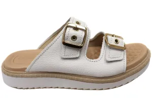 Pegada Arlineda Womens Comfortable Brazilian Leather Slides Sandals Effortless Walking