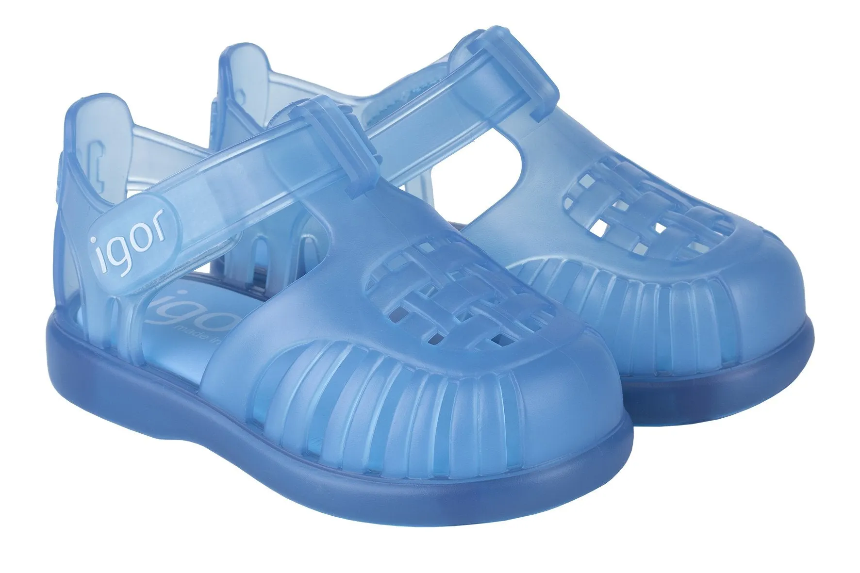 Everyday Cool Travel Igor Boy's Tobby V Sandals, Transparent Azul