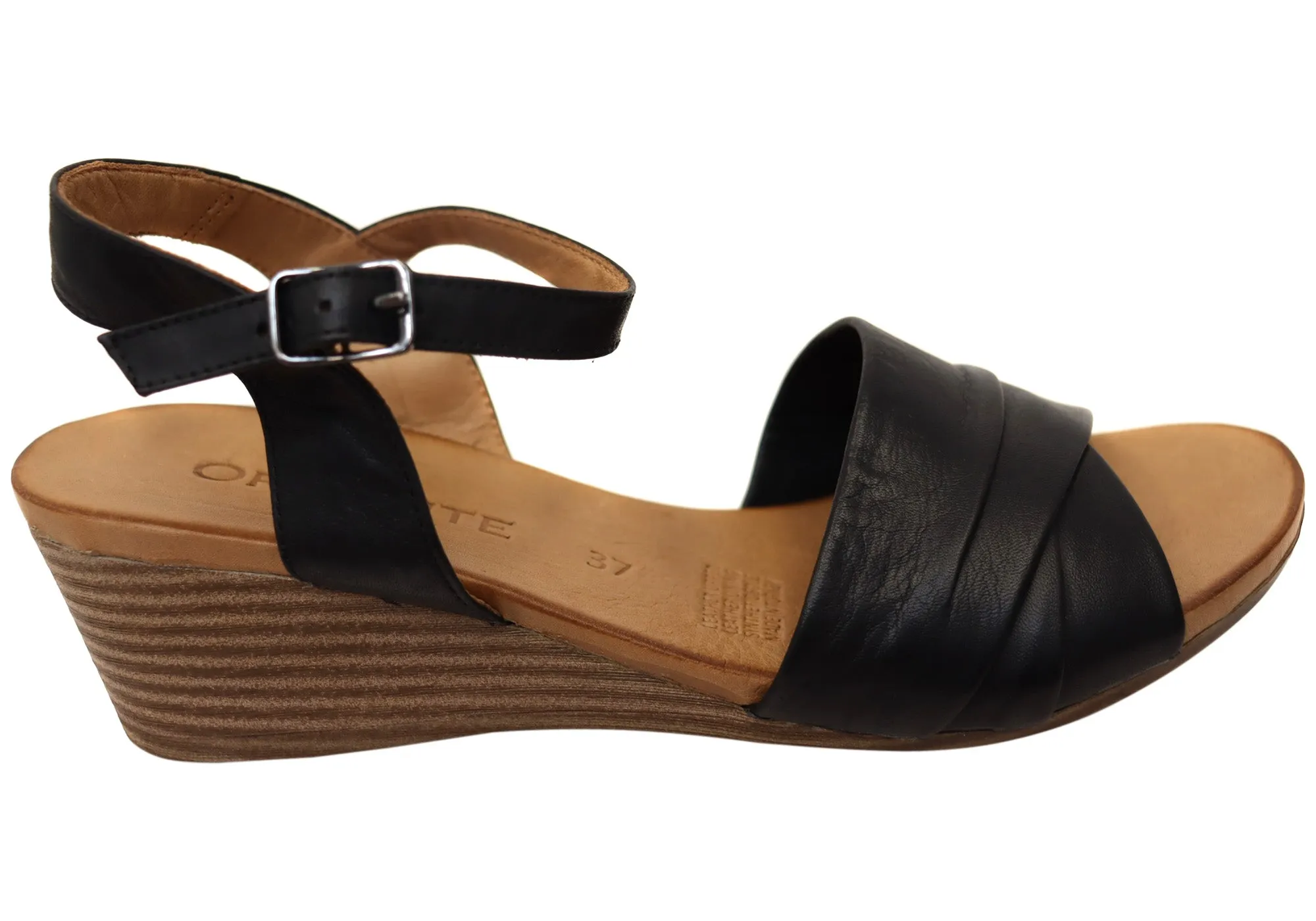Anti Slip Stay Light Orizonte Moonlight Womens European Leather Wedge Sandals