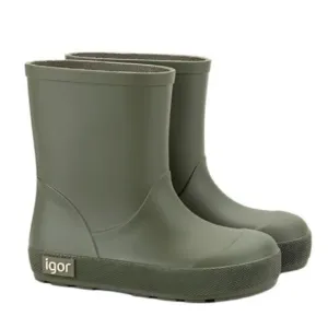 Supportive Fit Igor Boy's and Girl's Yogi Rain Boots, Kaki