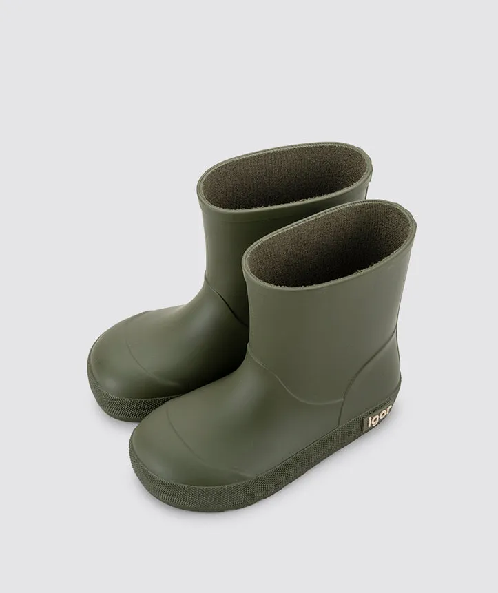 Rugged Built Hiking Trails Snowy Environment Igor Boy's and Girl's Yogi Rain Boots, Kaki