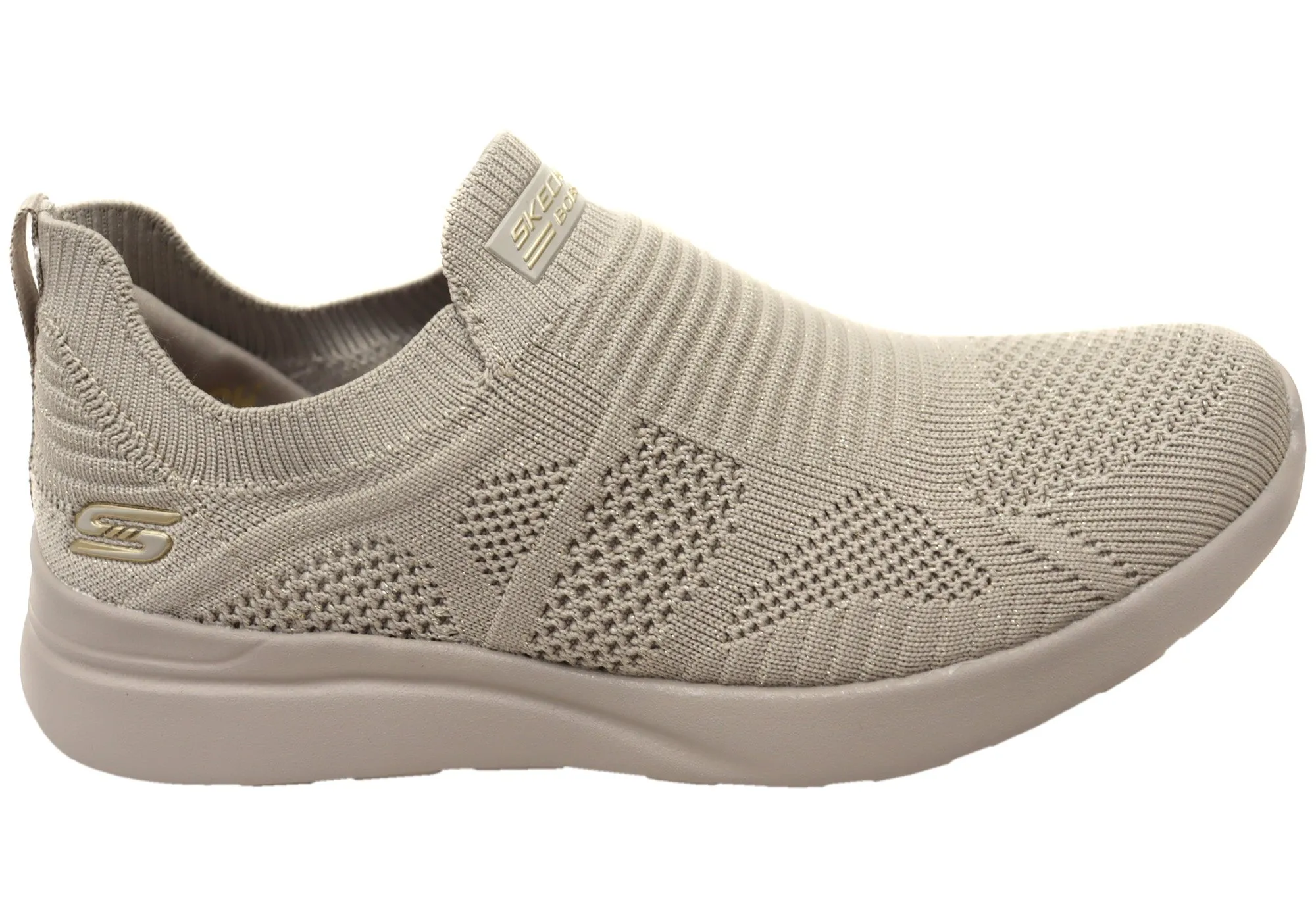 Teen Edge Skechers Womens BOBS Milano Purely Radiant Comfortable Slip On Shoes