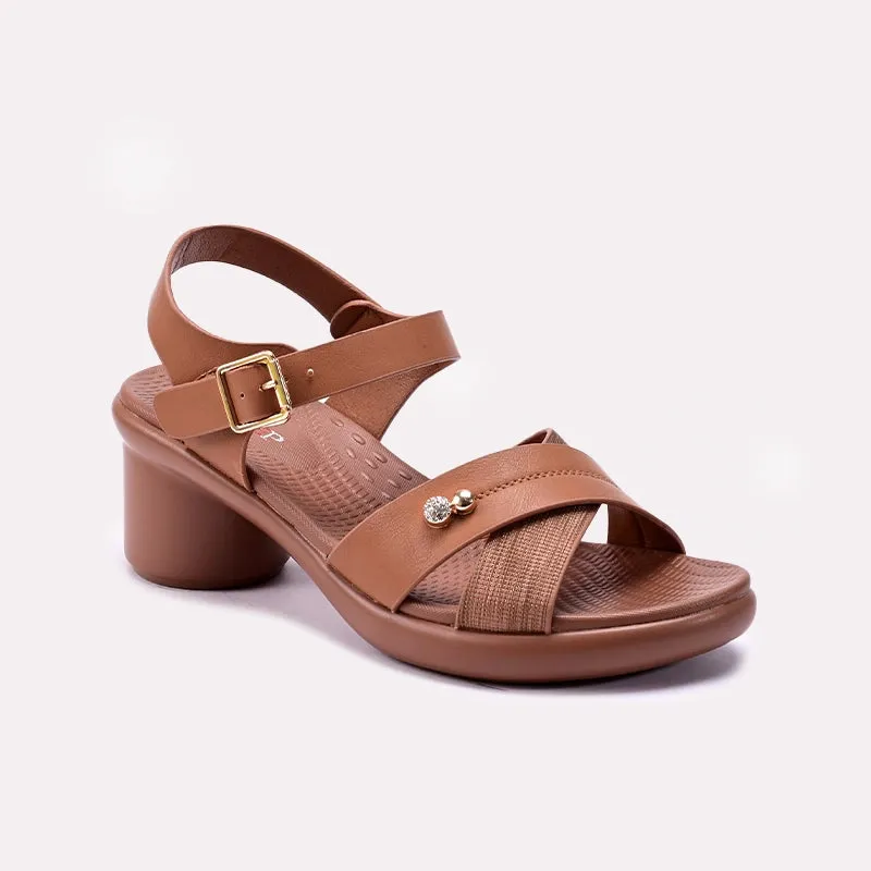 Womens Brown Casual Sandals 0421592 Leaf Touch Wear Anywhere