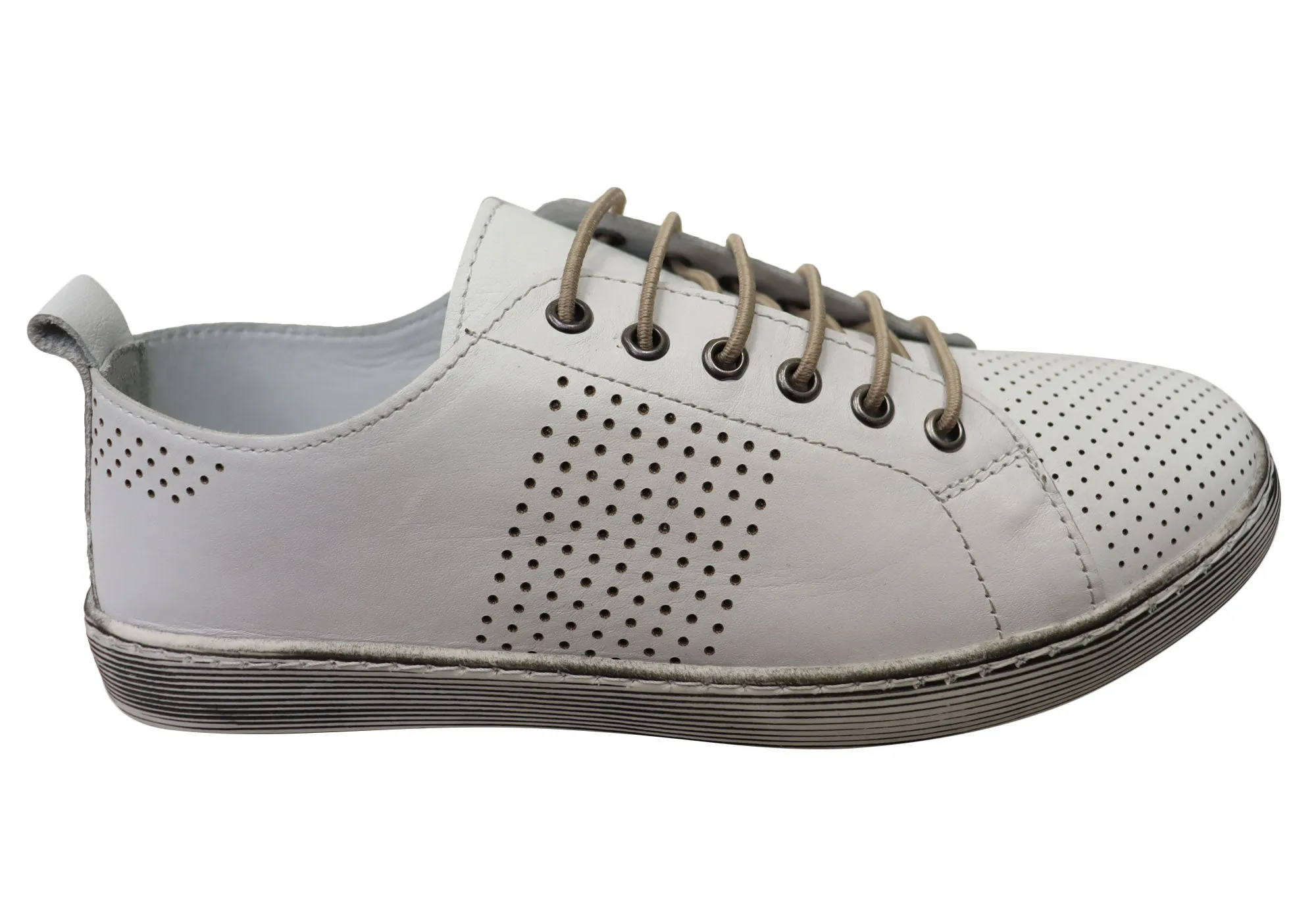 Orizonte Fay Womens European Comfortable Leather Casual Shoes Leather Upper